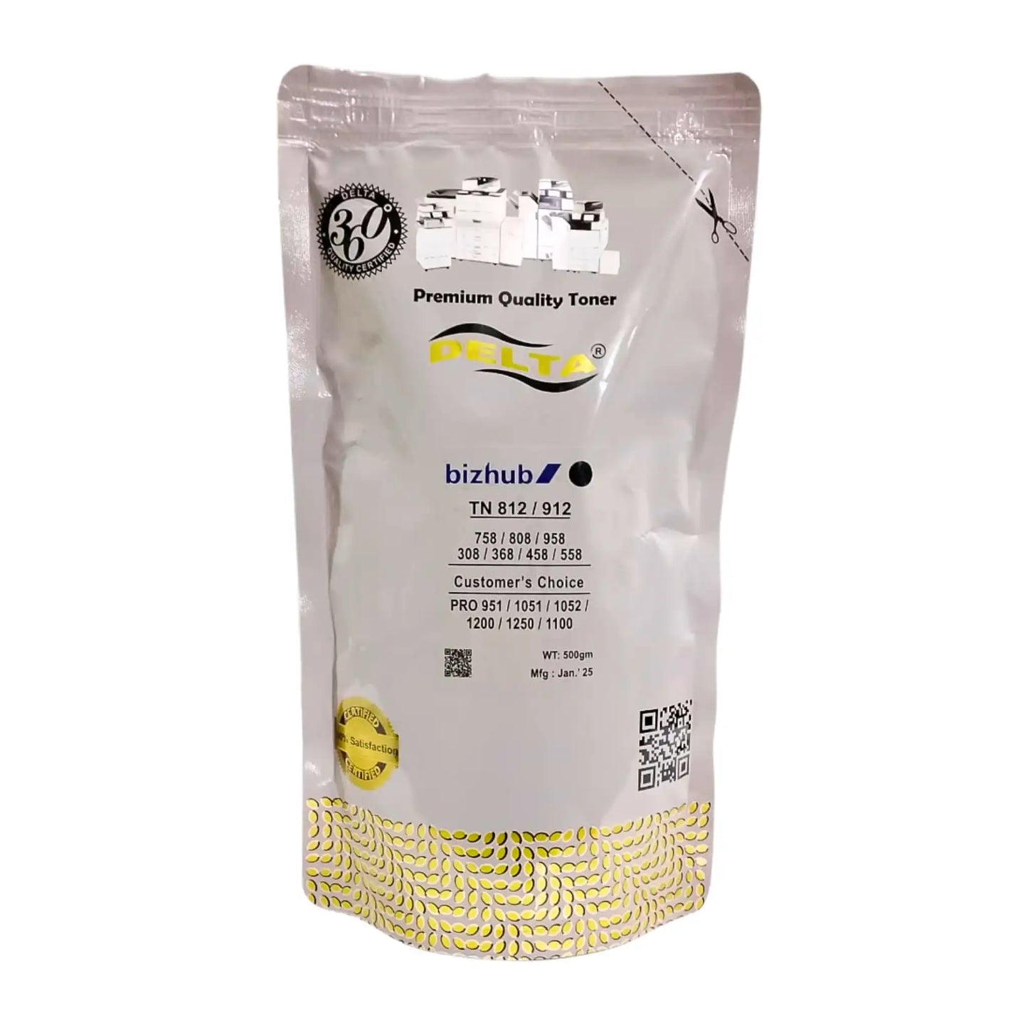 Delta Toner Bag 500 g for Bizhub TN 812/912 – Precision Fit