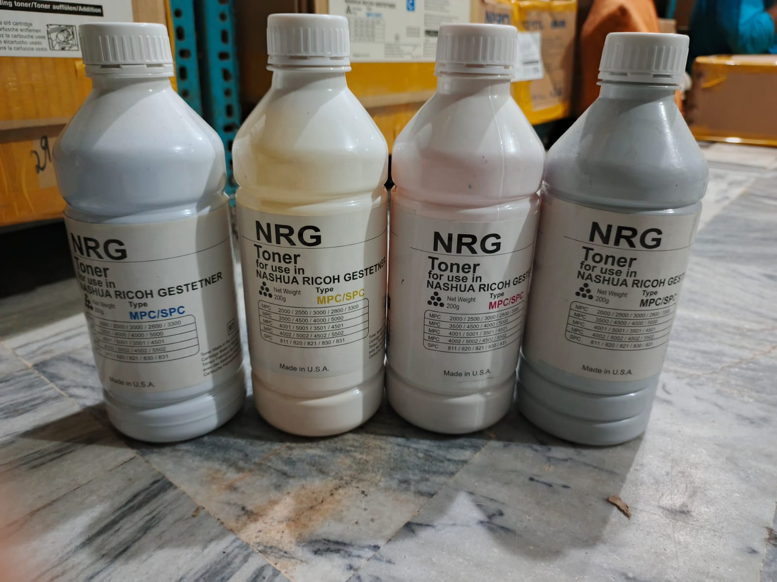 Ricoh MPC 2050 Color Toner Bottle Set 200gm
