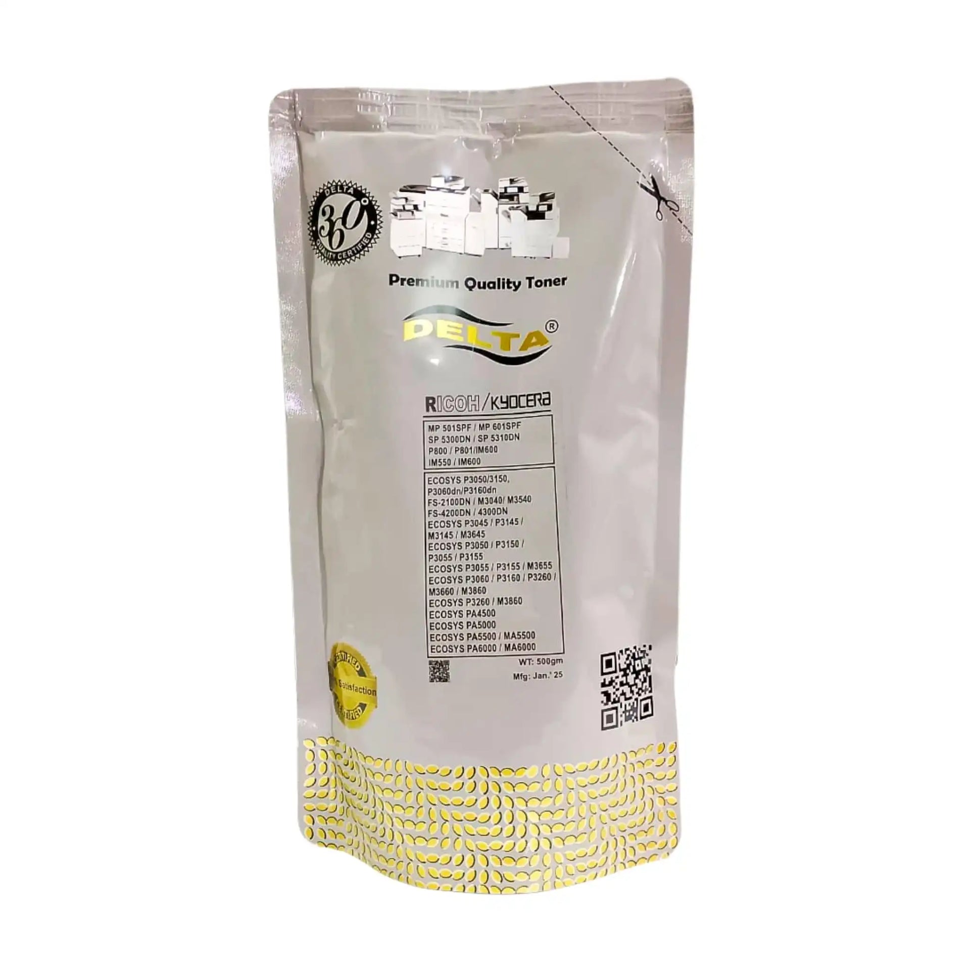 Delta Toner Bag for Ricoh / Kyocera MP 501 / 601 – 500 g – Premier