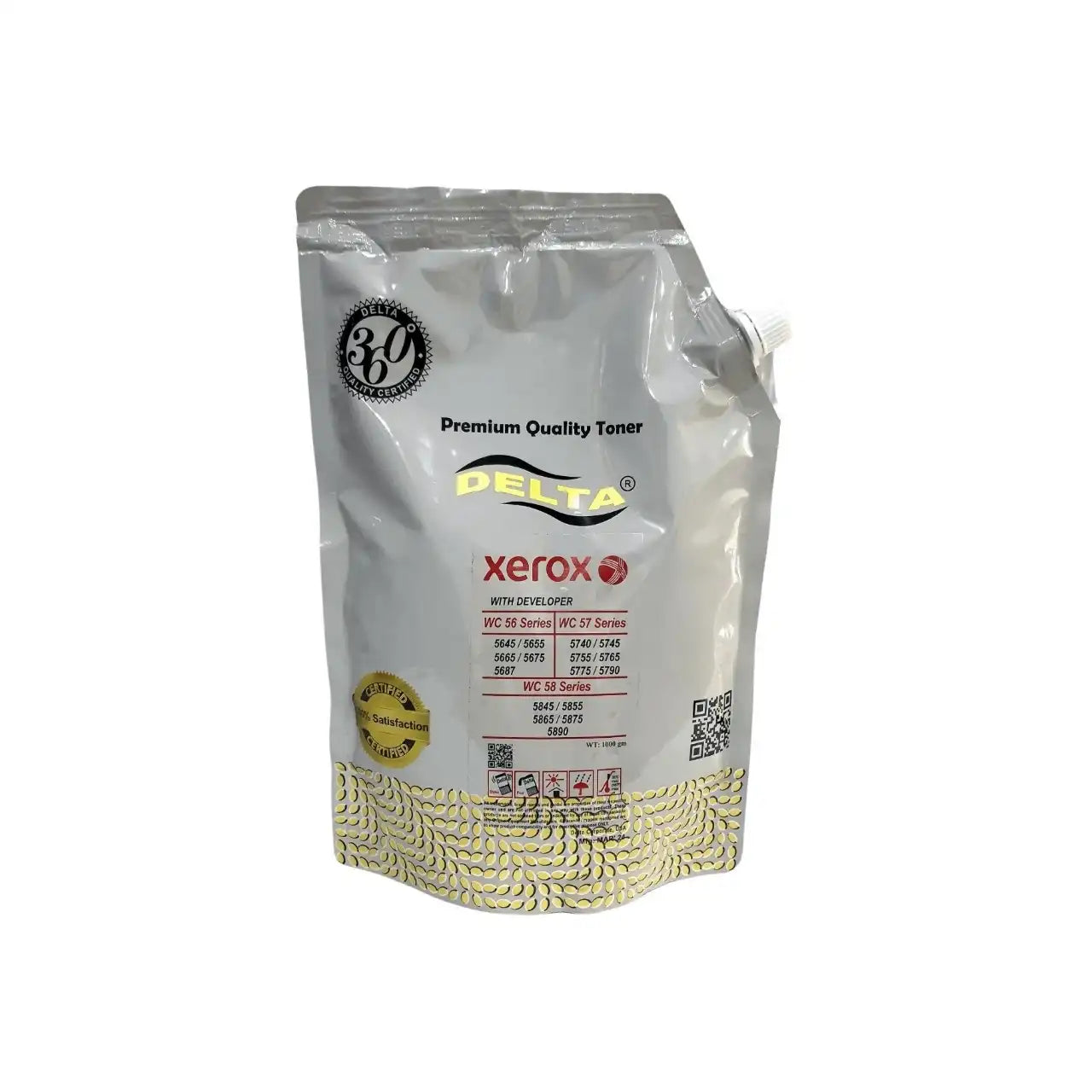 Delta Toner Bag 1 kg for Xerox WC 56/57/58 – Leak-Proof
