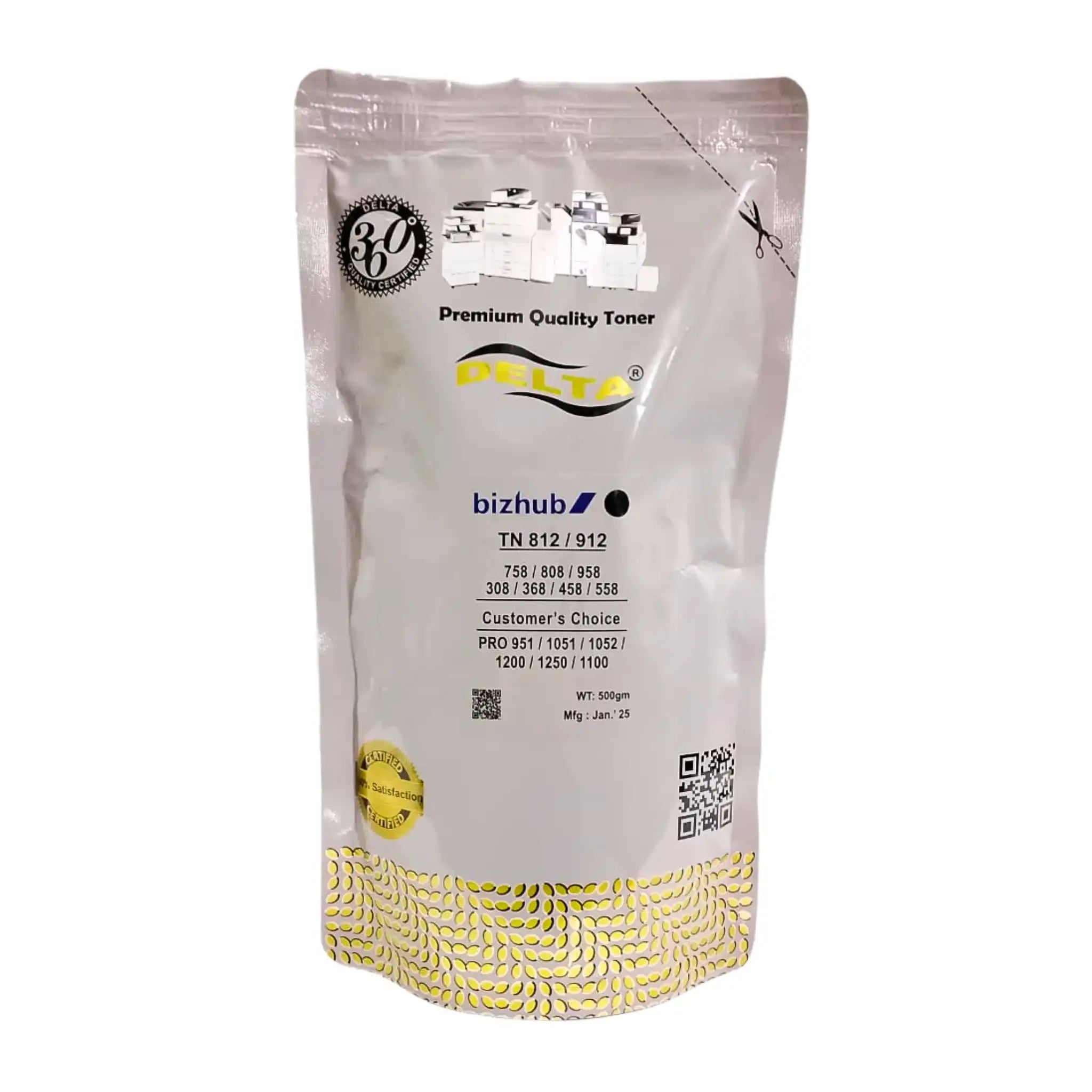 Delta Toner Bag 500 g for Bizhub TN 812/912 – Precision Fit