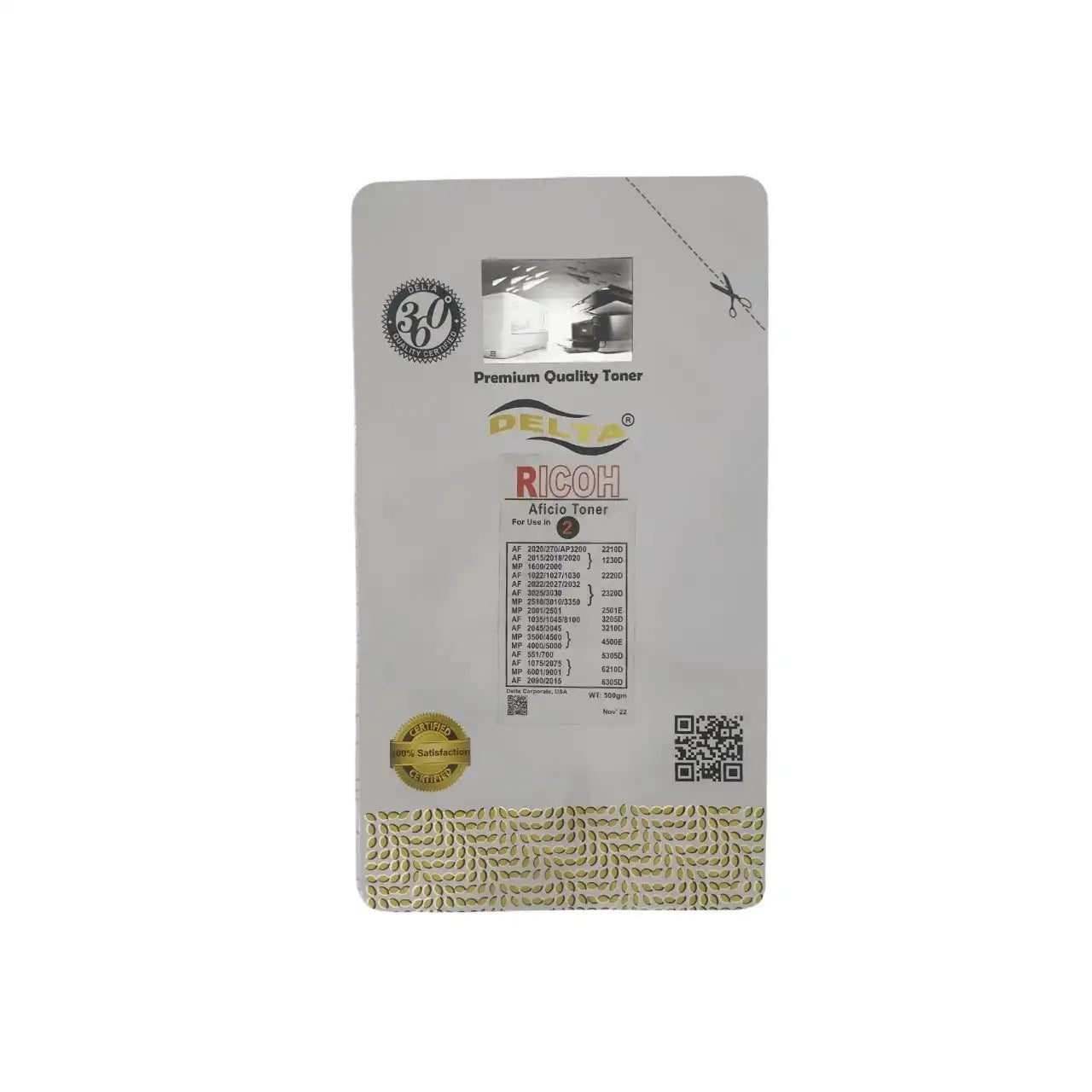 Delta Toner Bag 500 g for Ricoh Serial no 2 – Leak-Proof