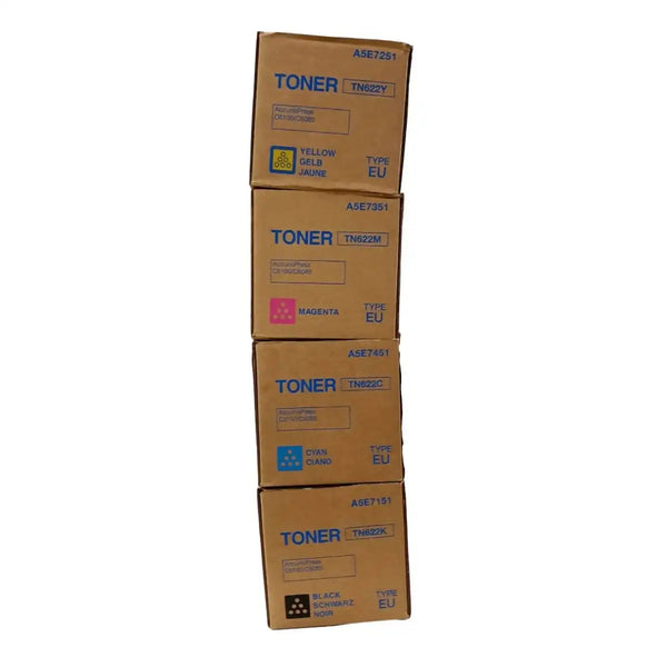 Genuine OEM Konica Minolta TN 622 Toner Cartridge CMYK set