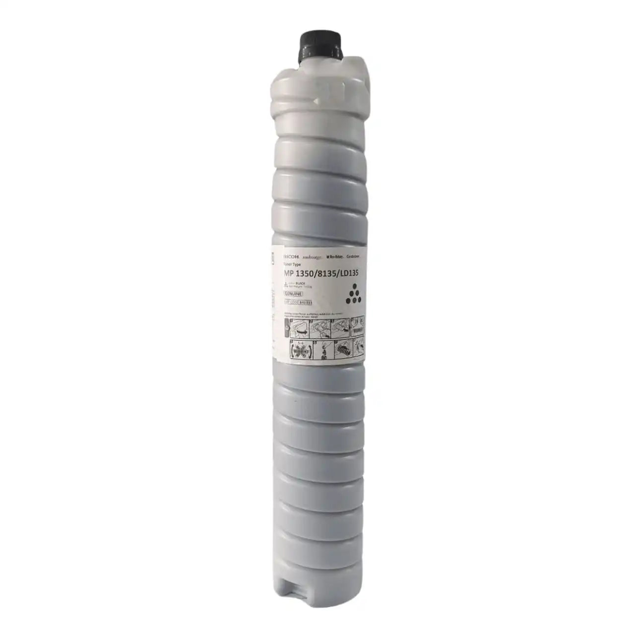 Compatible 1.8 kg toner bottle for Ricoh Aficio MP 9000 – leak-resistant design