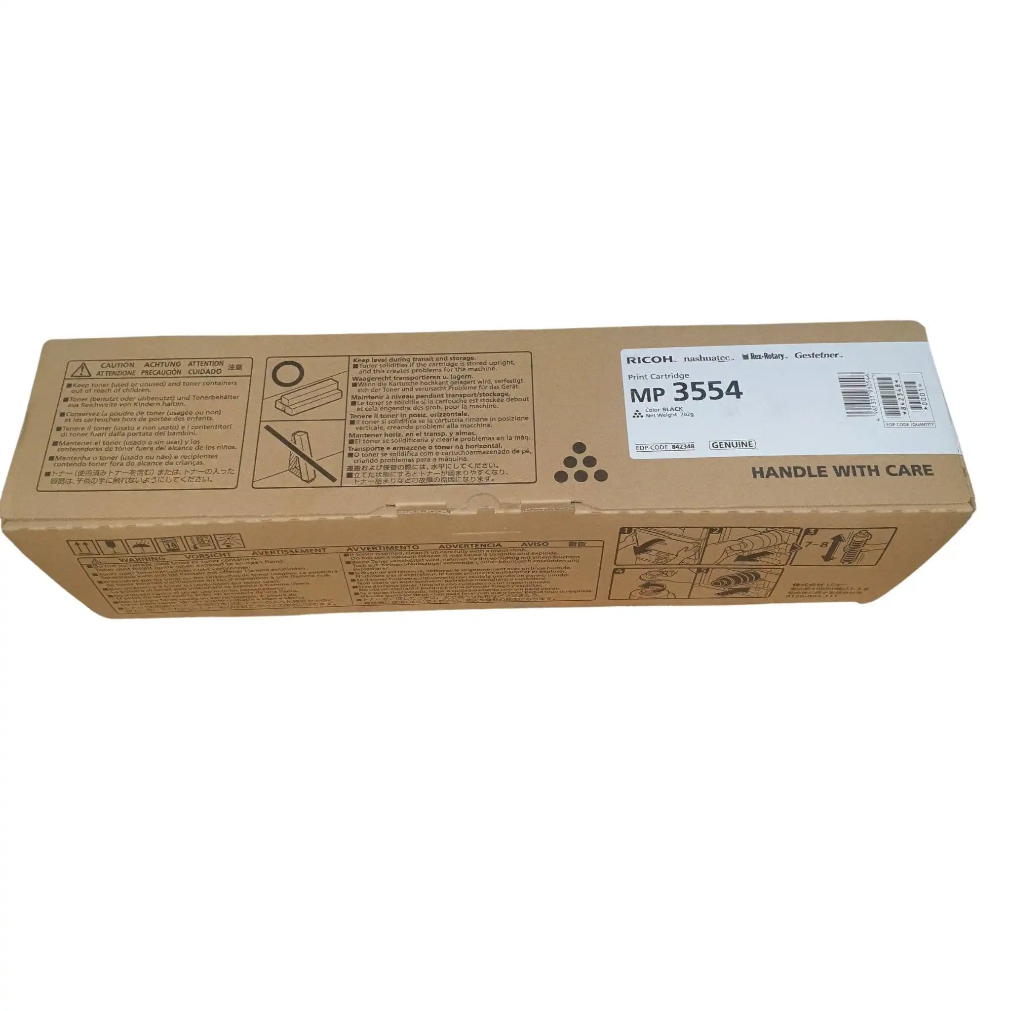Ricoh MP 3554 OEM black toner – crisp reliability 