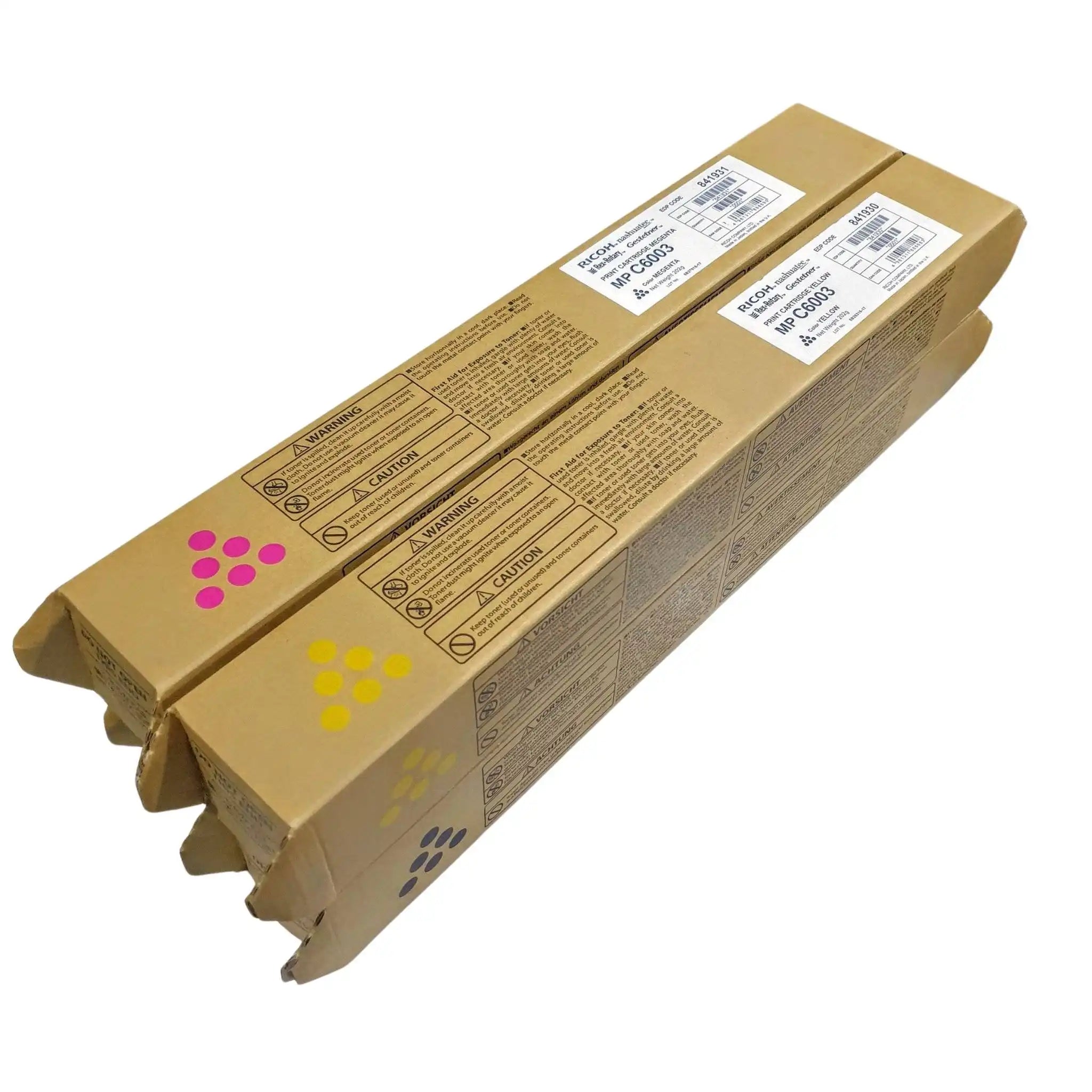Ricoh MPC 6003 compatible YMCK toner set – vivid CMYK output 