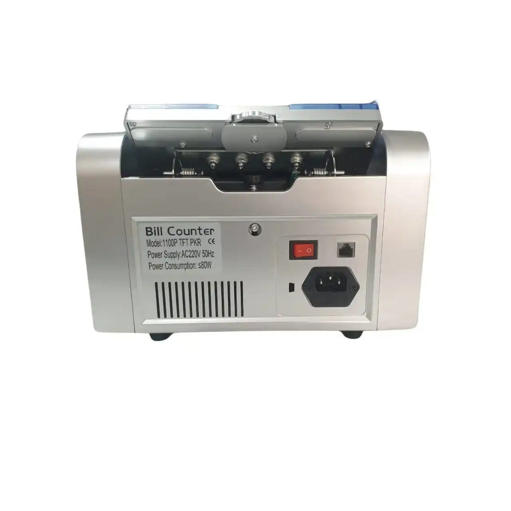 Cash Counter 1100P with UV MG IR 3D fake note detection – back view