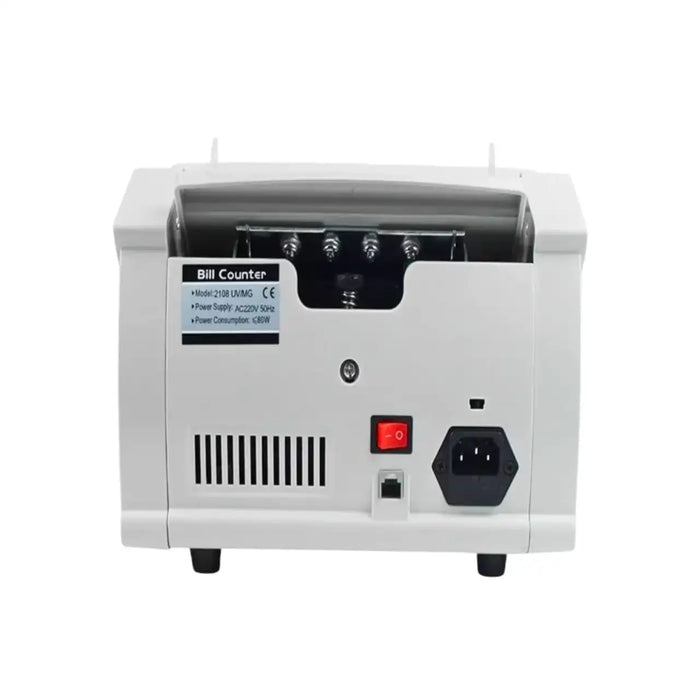 Cash Counter 2108 with UV MG fake note detection – back view